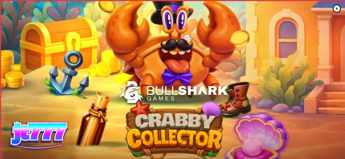 Tampilan visual slot Crabby Collector dengan tema bawah laut yang cerah